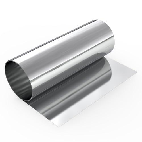 EFUTURETIME 304 Lamiera di Acciaio Inossidabile 0,1x200x1000mm per Progetto di Artigianato La Riparazione Del Macchinario Industriale, Protezione di Superficie, Attrezzatura Elettronica