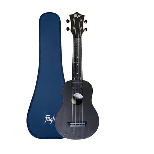 Flight, 4-String Travel Series Soprano Ukulele, Black (TUS-35 BK)