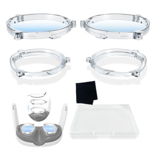 AZURAOKEY Montatura magnetica per lenti e lenti blu che bloccano la luce blu, anello protettivo antigraffio, distanziatore per occhiali VR per Meta/Oculus Quest 3, protegge gli occhiali da miopia dai