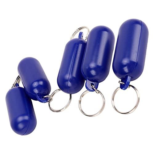 Tnfeeon Portachiavi Galleggiante, Forma Pillola in ABS, Colore Brillante, 5 Pezzi Portachiavi Galleggiante Facile da Riconoscere per Navigare in Barca (Blu Scuro)
