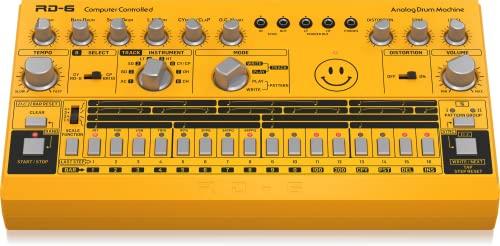 BEHRINGER RD-6 AM SMILEY RHYTHM DESIGNER AMBRA DRUM MACHINE GIALLA