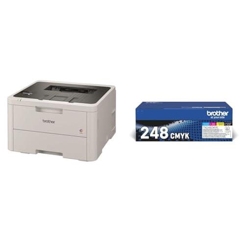Brother HLL3220CWE Stampante LED a Colori, 18 ppm in BUNDLE con TN248VAL multipack 4 colori da 1.000 pag cad