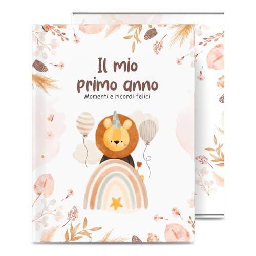 Album Dei Ricordi Neonato, 94 Pagine Libro Nascita Bimbo, Album Nascita Bambina e Bambino, Album Fotografico per il Primo Anno fino A 5 Anni, Libro Neonato Regalo Battesimo Bimbo (Italiano)