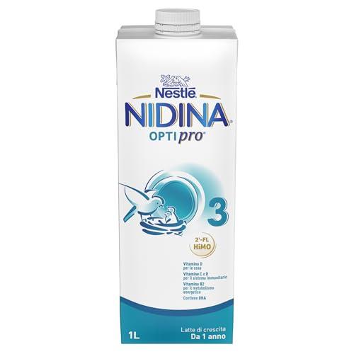 NESTLÉ NIDINA Optipro 3 Latte di Crescita Liquido per Bambini da 1 anno, 8 Brick da 1L (8L)
