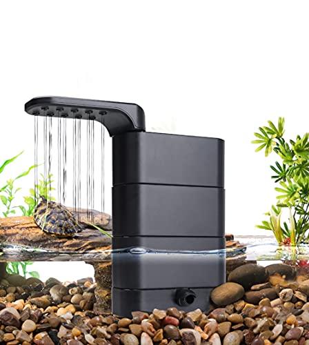 hygger Filtro Interno per Acquario 580L/H, 75L-190L, Filtrazione Biologica per Acquari Anfibi, con 2 Spugne e Palline Bio, per Tartarughe (Filtro)