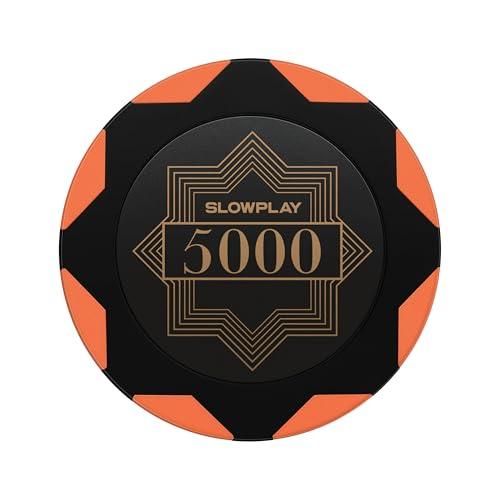 SLOWPLAY Nash Fiches da poker in argilla | 50 Pezzi di Fiches da Poker Texas Holdem, 14g Fiches da poker [con valore] | Squisita fattura e design (5000)