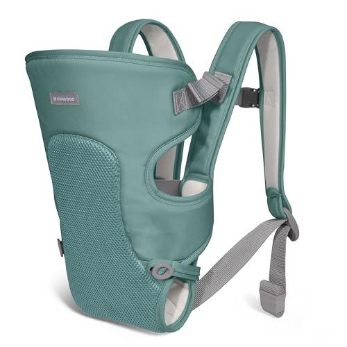kikka boo Marsupio Neonato Estivo 0-36 Mesi MYRA, Ergonomico, 3 Posizioni, Spallacci regolabili, Traspirante, Leggero, fino a 9 kg, Menta