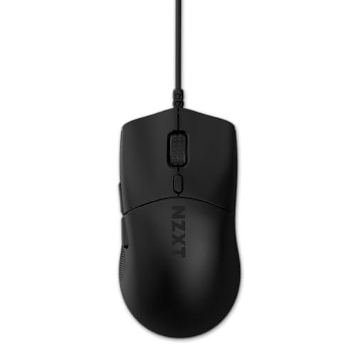 NZXT Lift 2 Symm | Mouse gaming con cavo simmetrico leggero | Design leggero 58 g | Polling rate 8K | Switch ottici | Sensore ottico 26K DPI | Piedini 100% PTFE | Nero
