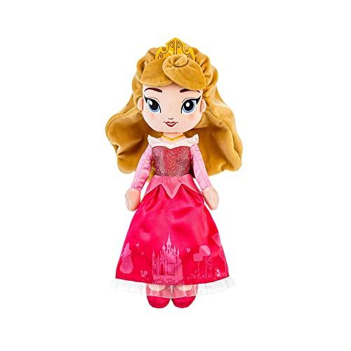 Disney Store bambola di peluche ufficiale Aurora, La Bella Addormentata nel Bosco, 37 cm, principessa con iconico vestito con corpino scintillante e dettagli ricamati - Per bimbi dai 0 anni in su