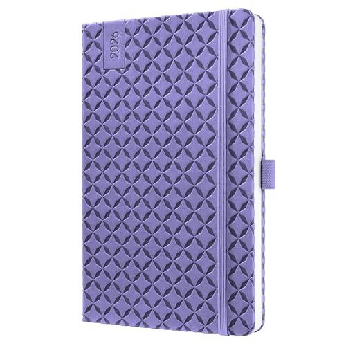SIGEL J6125 Agenda settimanale Jolie 2026-1 anno - circa A5 - dark purple - 2 pagine = 1 settimana - copertina rigida - 80 g/m² - viola - 174 p. - certificazione FSC