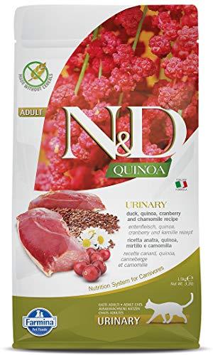 Farmina, N&D Quinoa Urinary, Anatra, Mirtilli & Camomilla, Gatto Adult, 1,5kg