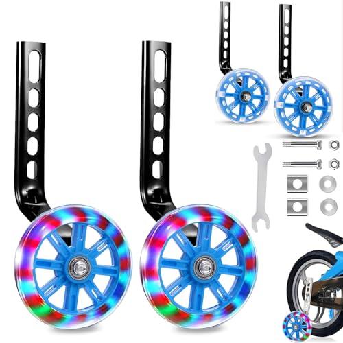 Huifengjie Ruote Ausiliarie per Biciclette per Bambini,Training Wheels,Rotelle Regolabili per Bici, Stabilizzatori per Bici per12 16 18 20 22 Pollice Bicicletta, Ruote di Sostegno di Sicurezza