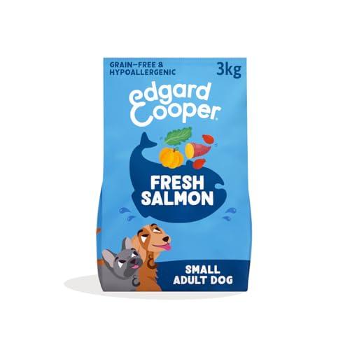 Edgard & Cooper Crochette Cani Adulti Per Cani Di Taglia Piccola (3kg), Salmone Fresco, Ricetta Ipoallergenica Con Zucca, Cavolo Riccio e Patata Dolce Senza Farine Di Carne