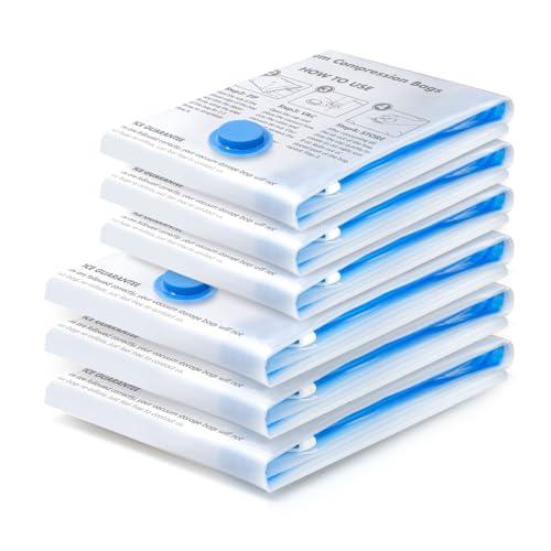 BoxLegend Sacchetti Sottovuoto Vestiti 6 Pezzi 3L*80x60cm+3M*60x40cm Buste Sottovuoto Sacchetti Salvaspazio per Biancheria da Letto Piumone Cuscini Contenere Coperte Vestiti Lenzuola Tende