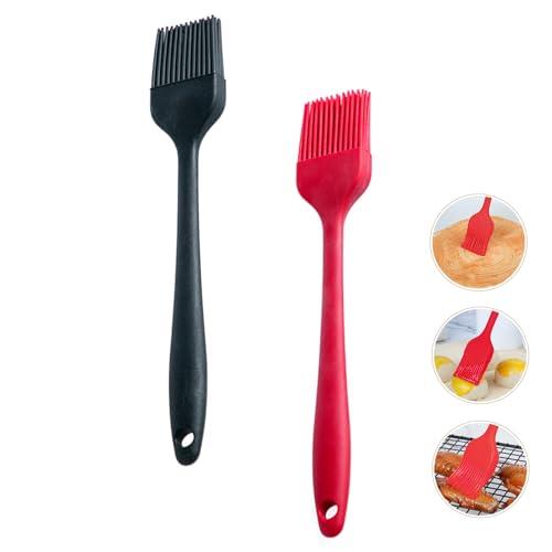 Set di 2 Pennelli da Cucina in Silicone, 21 cm Resistenti al Calore per Cucinare, Pasticceria e BBQ, Senza BPA, Design Monopezzo con Anima in Acciaio, Lavabili in Lavastoviglie