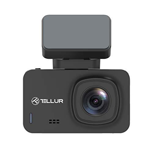 TELLUR Dash Patrol DC3 Dash Cam per Auto, Risoluzione 4K, GPS, Connessione Wi-Fi con Smartphone, G-Sensor Rileva l'Impatto e Avvia la Registrazione, Funzione di Monitoraggio del Parcheggio, Nero
