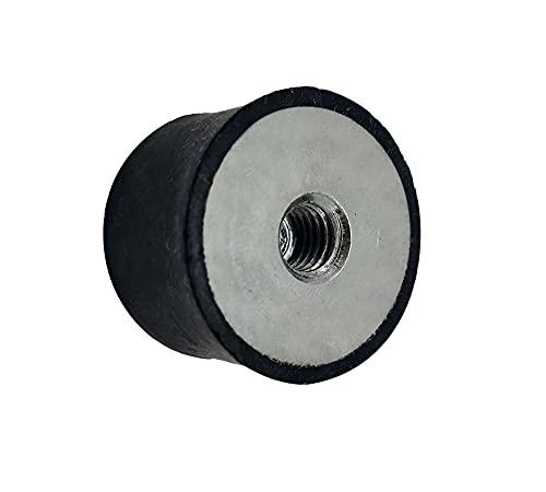 DOJA INDUSTRIAL | Silent Block M8 | 30x20 | Femmina-Femmina | 4 Pezzi | Supporti Gomma Antivibrazione Condizionatore | Antivibranti in Gomma + Acciaio | Gommini Antivibrazione Condizionatore