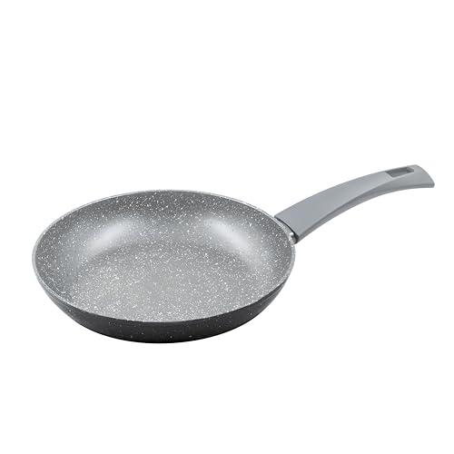 Zanetti - Padella antiaderente DURAPIETRA, adatta a tutti i piani cottura incluso induzione, fondo indeformabile, rivestimento alto spessore, manico soft touch, Diametro 20 cm