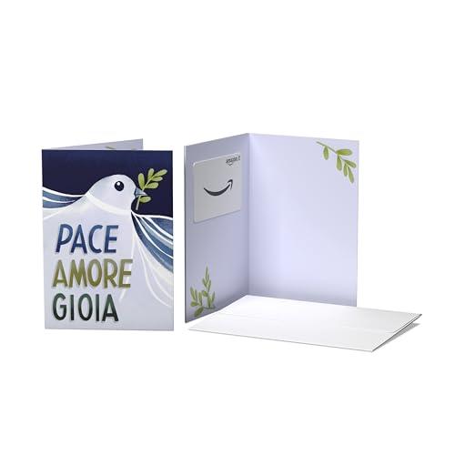 Buono Regalo Amazon.it - Biglietto d'auguri pace, amore e gioia
