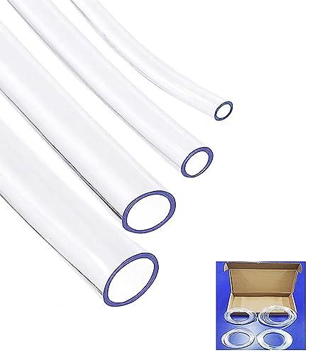 Tubo Trasparente Set, 2mm 3mm 4mm 5mm ID, 12metri di lunghezza, Tubo Flessibile in Plastica Flessibile Set per Riparazione Domestica Acquario