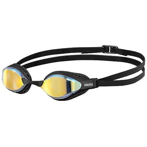 ARENA Cobra Core Swipe Mirror Occhialini Nuoto da Gara Unisex Adulto, Occhialini Piscina con Lenti a Specchio Curve, Anti-Appannamento, Protezione UV, 5 Ponti Nasali Intercambiabili
