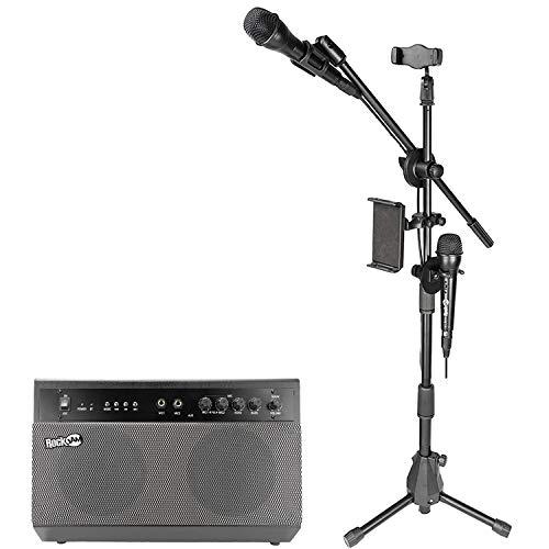 La macchina da karaoke RockJam Superkit con Bluetooth e sistema PA, altoparlante da 50 Watt e due microfoni