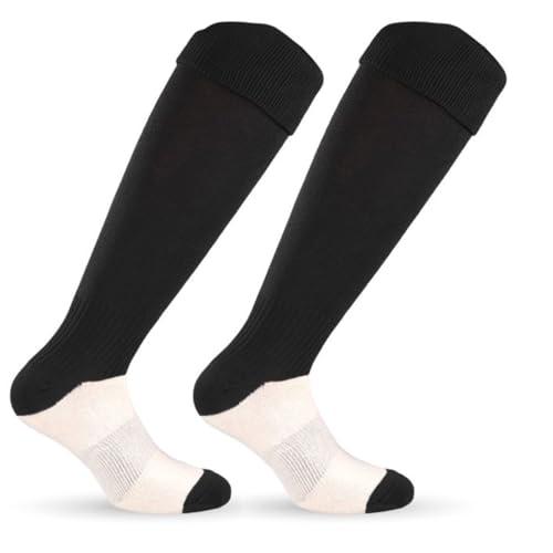 Nucleo Sport Calza Calcio Calcetto Socks Uomo Donna Unisex Calza Alta (BOY, Nero)