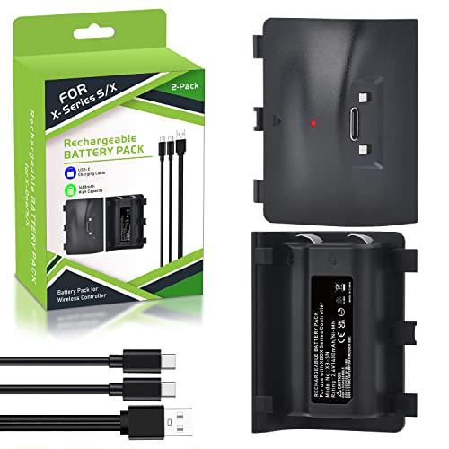Uwayor Batteria Ricaricabile per Xbox Series X&S con Adattatore USB-C