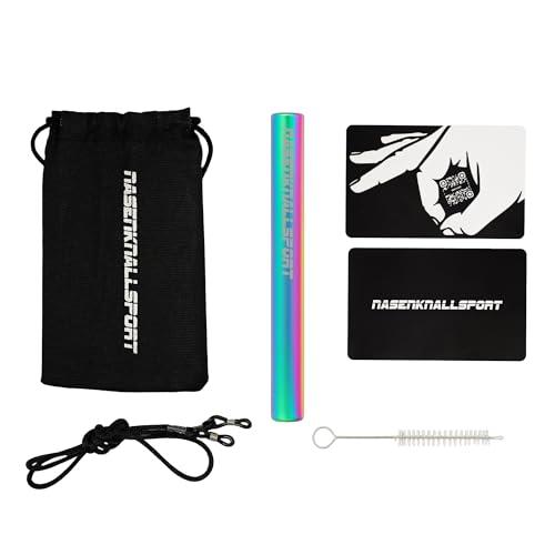 NKS Fat Sniffer - Tubo da traino in acciaio inox + borsa in lino + carte baller + catena da appendere