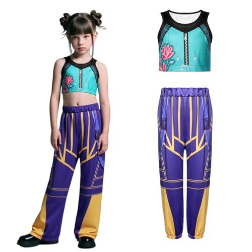 Partymall K-pop Rumi Costumi Cosplay Bambini, Halloween Costume Bambina Set, Vestito Halloween Carnevale Bambino (Zoey, 130)