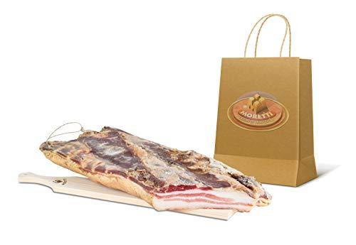 Moretti® | Pancetta Bacon Tesa Dolce | 800g/900g Sottovuoto | Salume Tipico Calabrese Leggermente Affumicato | Essiccato Artigianale | Prodotto In Calabria