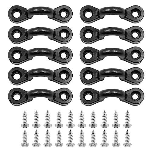 VOANZO 10PCS Kayak Deck Loops Nylon Pad Eye Tie Down Kayak Pad Eye Kit Portatile con 20 Viti Kayak per Kayak Canoa Barca