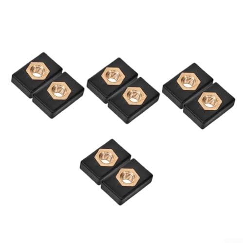 Set di 8 blocchi per dadi scorrevoli per barca, per kayak e canoe, in nylon e ottone, con vite M6