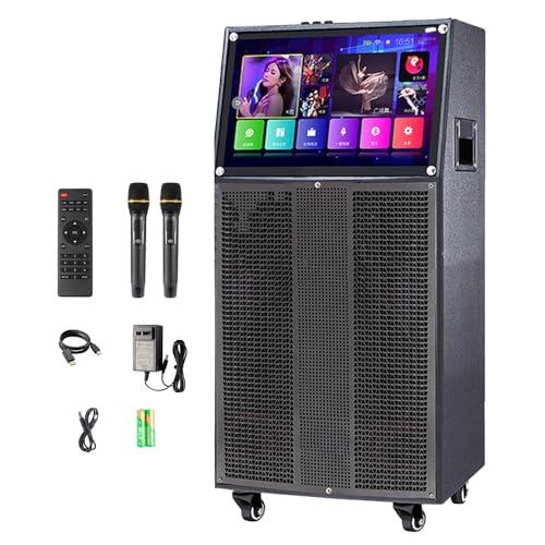 Outdoor quadrato danza, canto, guardare film, audio touch screen portatile con Bluetooth schermo del telefono cellulare proiezione karaoke macchina set