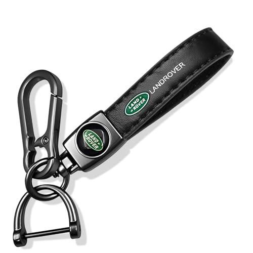 SyFednn Portachiavi Auto in Pelle Compatibile con Defender, Range Rover & Sport, Discovery, Velar/Evoque, Portachiavi Personalizzato Uomo Donna, Accessori Chiave Auto/Moto