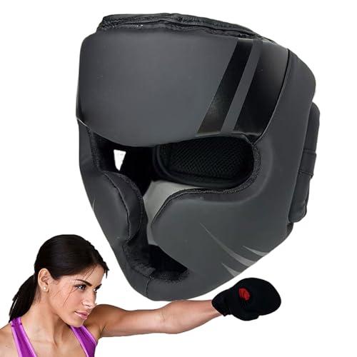 Casco Kickboxing, copricapo di boxe,Monkey Face Shape Sparring Helmet - Guscio imbottito, attrezzatura multifunzionale di arti marziali, protezione traspirante per gli adulti