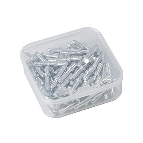 BICASTER 50 Pezzi Adattatori per perni per cocca per tiro con L'Arco Fai da Te (ID 3.2mm)