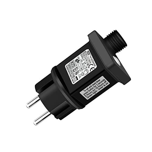 cshare Trasformatore LED 31V, IP44 Adattatore per luci di Natale,Driver LED a Bassa Tensione con Timer e funzione di Memoria, 8 modalità, per lucine del ghiacciolo, luci della decorazione di Natale