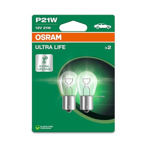 OSRAM ULTRA LIFE, P21W, Doppio Blister, (2 lampade)