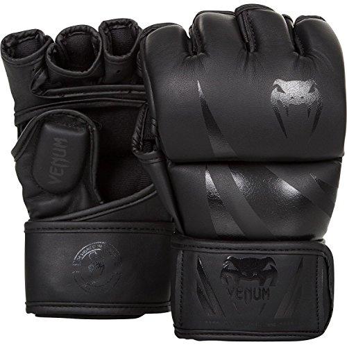 VENUM Challenger, Guanti MMA Unisex-Adulto, Nero/Opaco, M