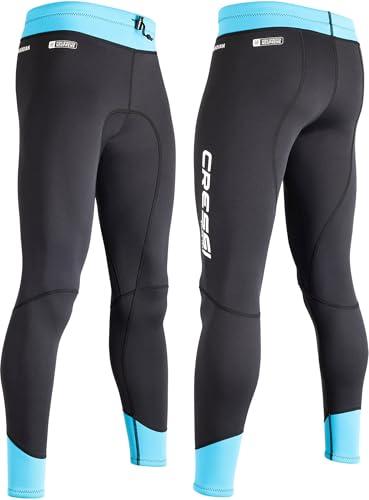 Cressi Guardian Lady Neoprene Pants Black/Aquamarine 2mm S/2 - Pantaloni Donna in Neoprene Bifoderato 2mm, per Nuoto, Snorkeling, SUP, Surf, Kayak e Altri Sport Acquatici, Nero/Acquamarina, S/2