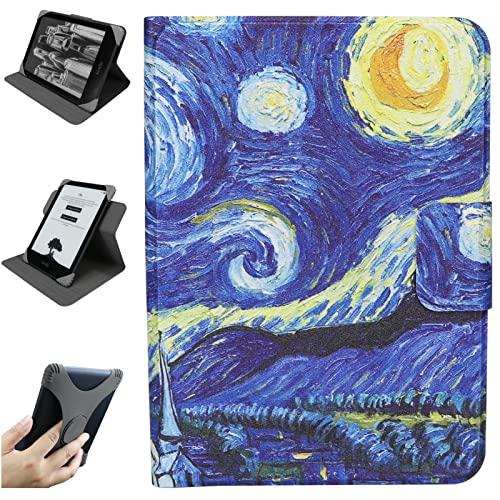ZhaoCo Custodia Universale Staccabile per 6'' New Kindle 2024/2022, Kobo Nia/Clara 2E / Clara HD, Sottile Leggero Protettiva Cover Angoli di Visione Multipli - Pittura