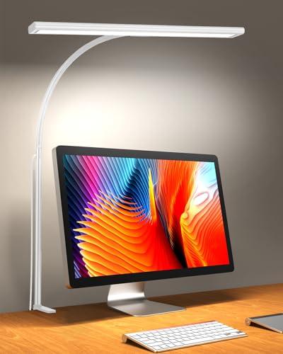 iFalarila [2025 Version 160 LED Lampada da Scrivania con Morsetto 30 Modalità, Più Luminoso Lampade da Tavolo 360° Flessibile Lampada da Lettura con Caricatore USB per Lavoro Studiare o Leggere-70CM