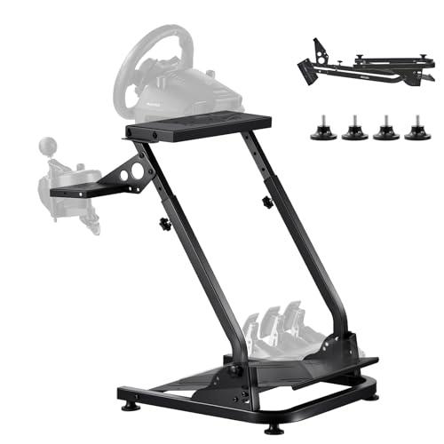 VEVOR Supporto per Volante da Corsa, Supporto per Simulatore Regolabile Pieghevole per Logitech G29 G27 G920 G923, Thrustmaster T300RS T300GT T248 TS-PC TSXW Gaming Cockpit, Pedali NON Incluso
