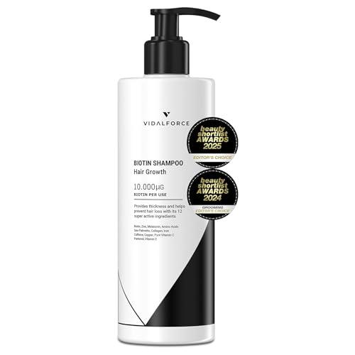 NutreHair Shampoo alla Biotina 10000 mcg Anticaduta Capelli - Crescita Capelli con Caffeina Zinco e Saw Palmetto - Senza Solfati per Alopecia - Volumizzante per Capelli Fragili e Fini