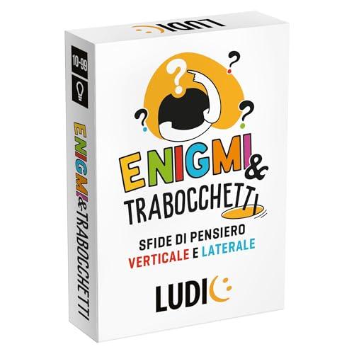 Ludic - Enigmi e Trabocchetti - Sfide di Pensiero Verticale e Laterale - Gioco di Società per 1 o più Giocatori, Anni 10+, Un Gioco di Carte per Tutta la Famiglia| IT60858