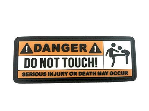 Danger Do Not Touch Cosplay Airsoft PVC Patch Morale Toppa (Arancia)