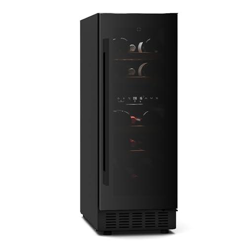 Klarstein Velaire Cantinetta per Vino Doppia Temperatura - 17 Bottiglie, 2 Zone 5-22°C, LED, Touch, Incasso o Libera Installazione, Cantina Frigo per Vino
