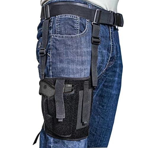 ZONSUSE Fondina da Cintura per Pistola, Fondina IWB/OWB per Pistola Nascosta, Fondinas Cosciale, Fondinas da Gamba con Cintura, per Tiro Allenamento Caccia Giochi di Ruolo (Gamba)