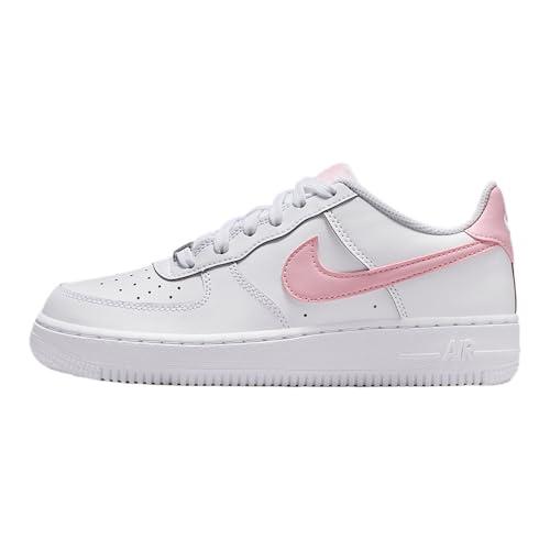 Nike Air Force 1 (GS), Sneaker, White/Med Soft Pink/White, 39 EU